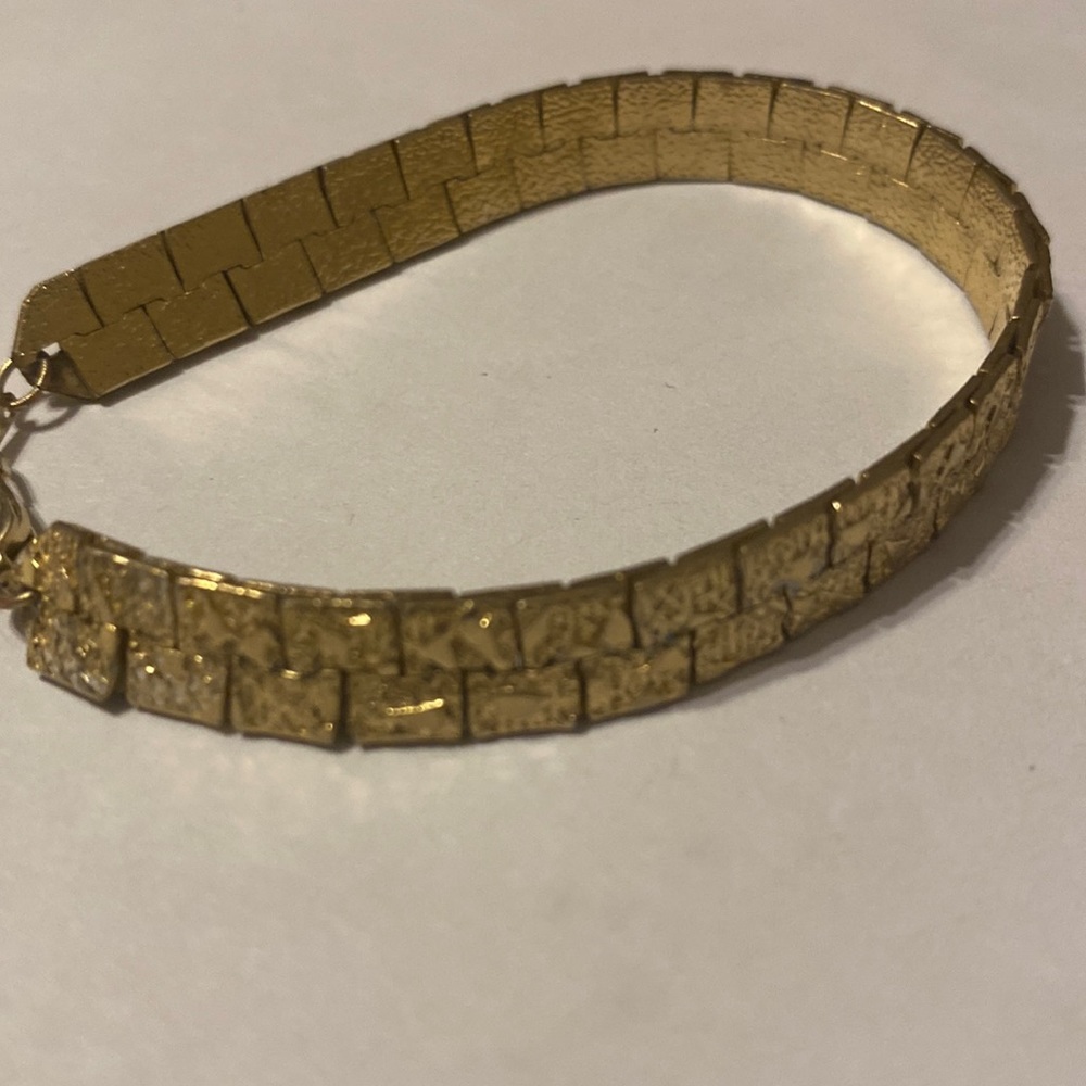 Gold nugget bracelet, women